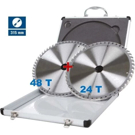 KIT DE 2 LAMES TCT SCHEPPACH Ø315mm POUR LES SCIE CIRCULAIRE BOIS ALUMINIUM 3 KIT DE 2 LAMES TCT SCHEPPACH Ø315mm POUR LES SCIE CIRCULAIRE BOIS ALUMINIUM