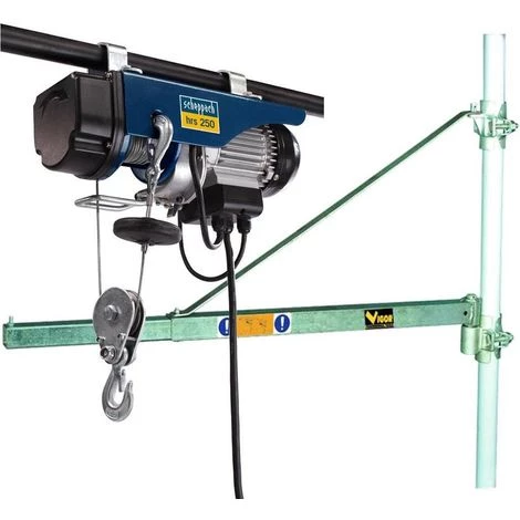 PALAN TREUIL ÉLECTRIQUE 250 KG SCHEPPACH HRS250 + POTENCE PIVOTANTE 110 CM 3 PALAN TREUIL ÉLECTRIQUE 250 KG SCHEPPACH HRS250 + POTENCE PIVOTANTE 110 CM