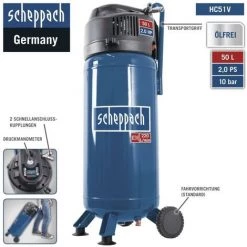 COMPRESSEUR D'AIRE VERTICAL ELECTRIQUE 10 BAR 50LT SANS HUILE SCHEPPACH HC51V -Promos SCHEPPACH Boutique 18515466 4