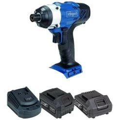 Pack SCHEPPACH Visseuse à Chocs Sans Fil 20V CID150-20ProS - 1 Batterie 4.0Ah - 1 Batterie 2,0Ah - 1 Chargeur Rapide