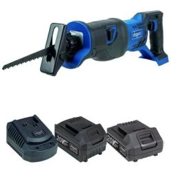 Pack SCHEPPACH Scie Sabre Sans Fil 20V CRS450-20ProS - 1 Batterie 4.0Ah - 1 Batterie 2.0Ah - 1 Chargeur Rapide