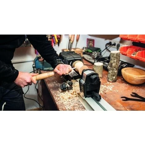 TOUR A BOIS 600MM 550W SCHEPPACH DM600VARIO + JEU DE 8 / CISEAUX DE TOURNAGE 7 TOUR A BOIS 600MM 550W SCHEPPACH DM600VARIO + JEU DE 8 / CISEAUX DE TOURNAGE – Image 5