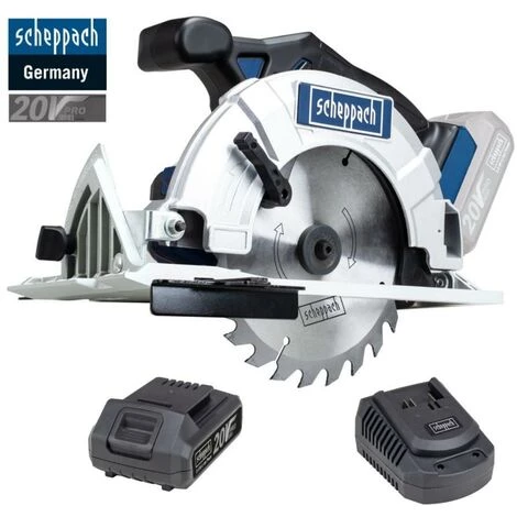 SCIE CIRCULAIRE SANS FIL AVEC BATTERIE 20V 2.0AH SCHEPPACH CCS165-20ProS 3 SCIE CIRCULAIRE SANS FIL AVEC BATTERIE 20V 2.0AH SCHEPPACH CCS165-20ProS