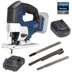 SCIE SAUTEUSE SANS FIL AVEC BATTERIE 20V 2.0AH SCHEPPACH CJS254-20ProS