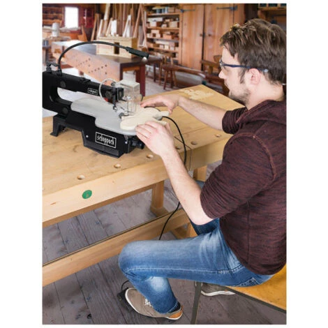 Scie à Chantourner à Pédale SCHEPPACH - 125 W - 400 Mm - DECO-XL - Black Edition 4 Scie à Chantourner à Pédale SCHEPPACH - 125 W - 400 Mm - DECO-XL - Black Edition – Image 2