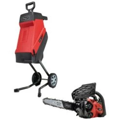 Pack SCHEPPACH Broyeur électrique - 2400 W - 2 Sac Collecteurs - GS55 - Tronçonneuse Thermique ProCut - 25 Cm - 700 W - CSP2540