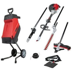 Pack SCHEPPACH Broyeur électrique - 2400 W - 2 Sac Collecteurs - GS55 - Outil Multifonctions ProCut 4 En 1 - 1,8 CV - MFH5200-4P