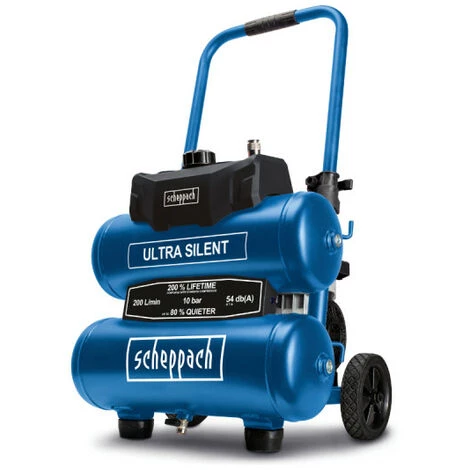 Pack SCHEPPACH Compresseur Super Silencieux - 2 X 10L - 750W - HC20Si-Twin - Tuyau 15m - Perceuse Pneumatique 7 Pack SCHEPPACH Compresseur Super Silencieux - 2 X 10L - 750W - HC20Si-Twin - Tuyau 15m - Perceuse Pneumatique – Image 5