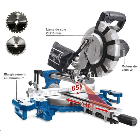 Scie à Onglet Radiale HM216SPX SCHEPPACH Ø210 Mm + 2 Lames - 5901221901 4 Scie à Onglet Radiale HM216SPX SCHEPPACH Ø210 Mm + 2 Lames - 5901221901 – Image 2