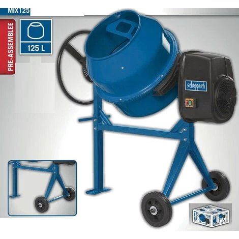 Scheppach - Bétonnière 550W 125 Litres - Mix 125 4 Scheppach - Bétonnière 550W 125 Litres - Mix 125 – Image 2